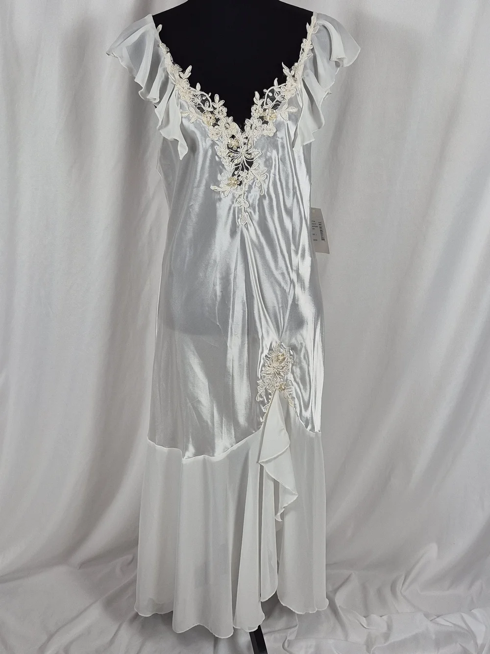 Blossom Intimates Vintage 90s - Y2K Bridal Satin Nightgown - Size L
